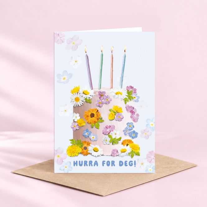 Hovedbilde HURRA FOR DEG - foldbart m/konvolutt